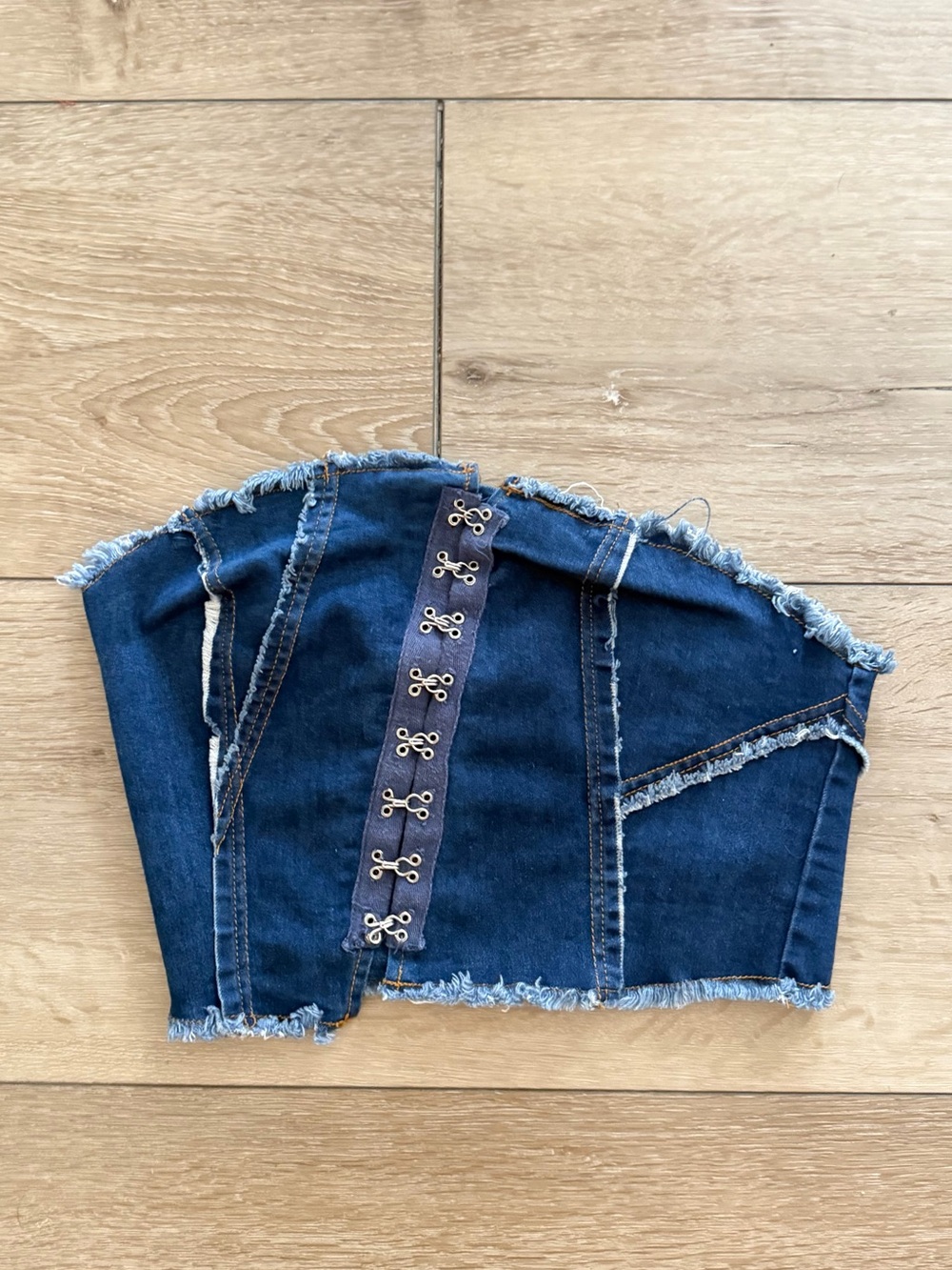 Urban Outfitters Denim Corset Top Size 2